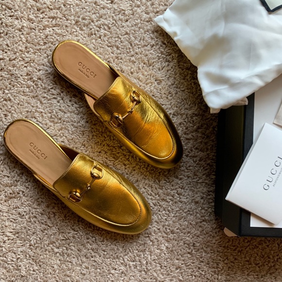 Gucci Shoes - New Gucci Princetown Horsebit Loafer Oro Vecchio